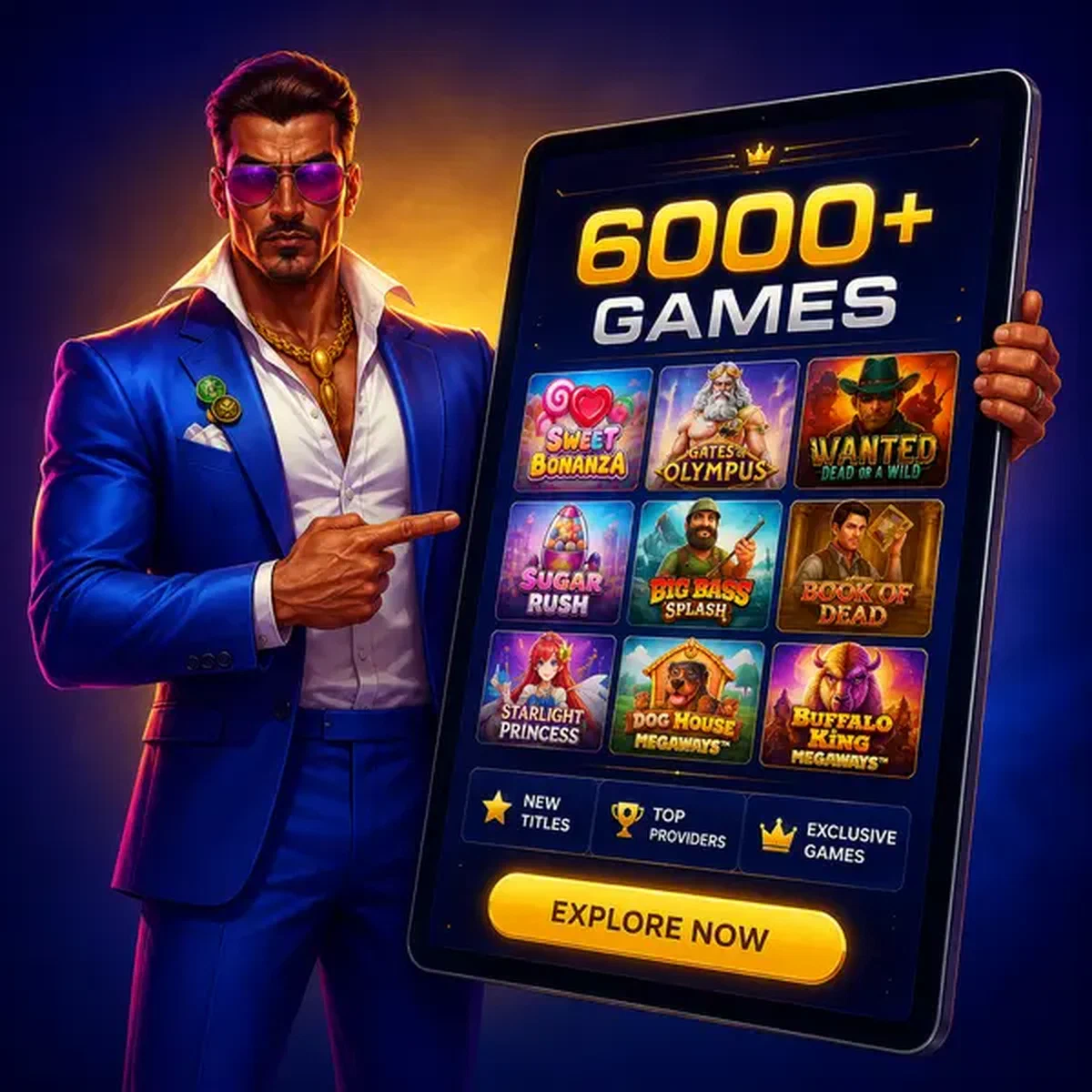Prize Fighter prezentujący ponad 6000 gier na świecącym ekranie w aplikacji mobilnej Coolzino Casino