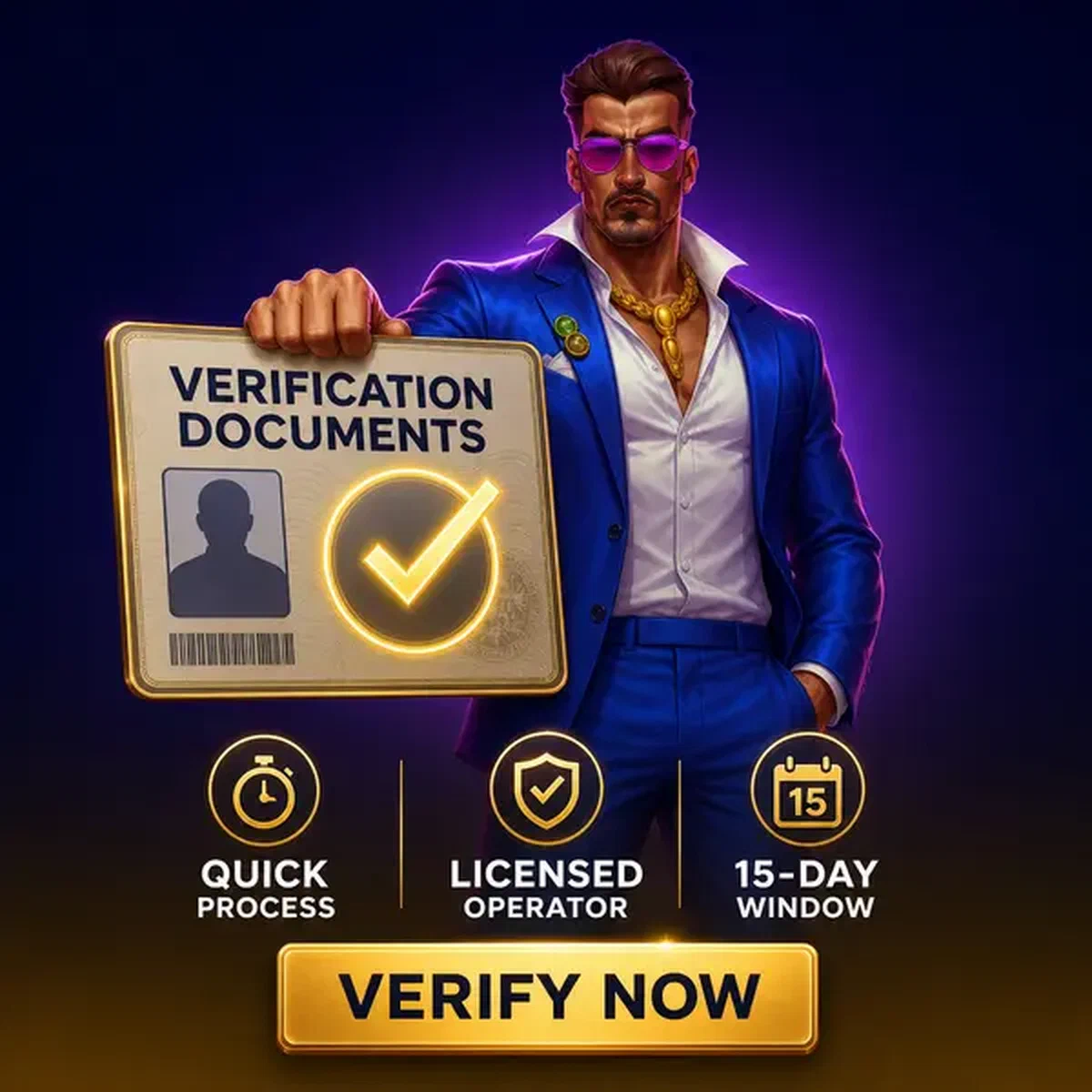 Prize Fighter pokazujący dowód tożsamości do weryfikacji w portalu Coolzino Casino